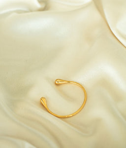 Angela Double Ball 18K Gold Cuff Bracelet