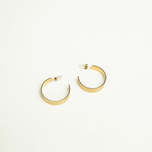Load image into Gallery viewer, Harriet Matte Gold Hoop Earrings
