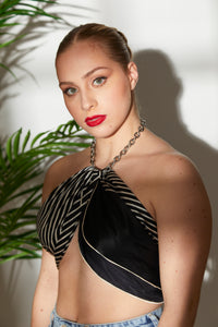 Naomi Black 100% Silk Scarf