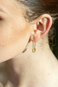 Ayanna Bling Safety Pin Earrings